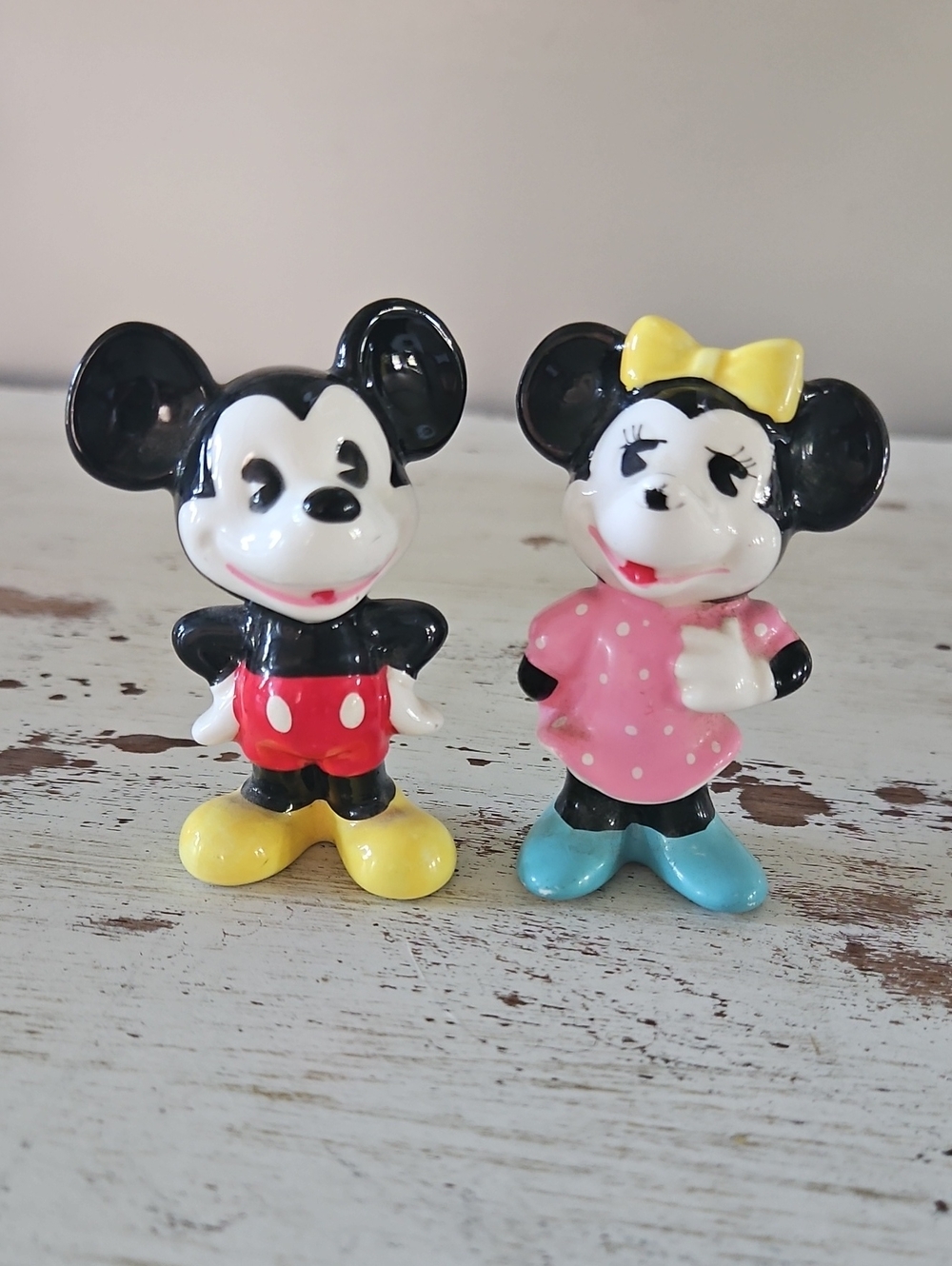 Vintage Mickey And Minnie Set, Circa 1960-1970, Disney Made In Japan